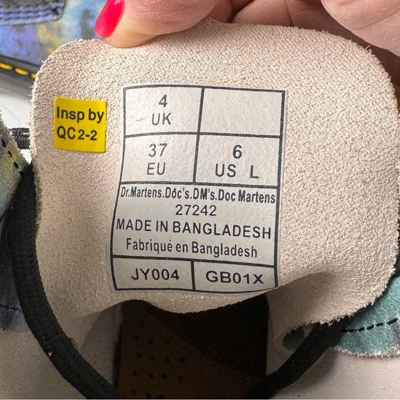 Dr. Martens NEW 1460 Pascal Blue Size 6 Summer Tie Dye Tumbled Women's N… - Picture 7 of 8